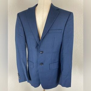 Calvin Klein Suit Sport Coat Jacket Navy Blue Slim Fit Size 36 S